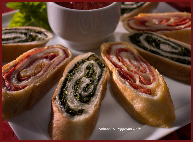 Mangino's Spinach and Pepperoni Rolls
